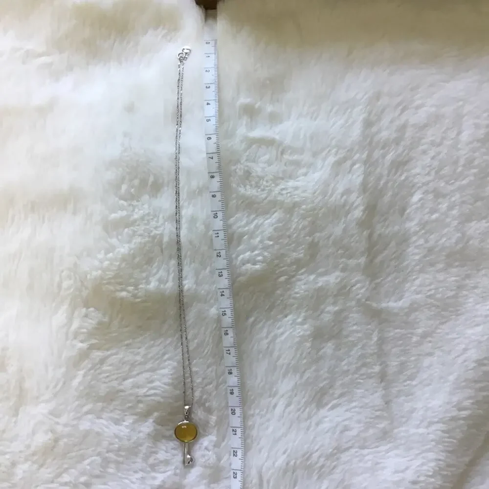 Sterling Silver Key Charm Necklace